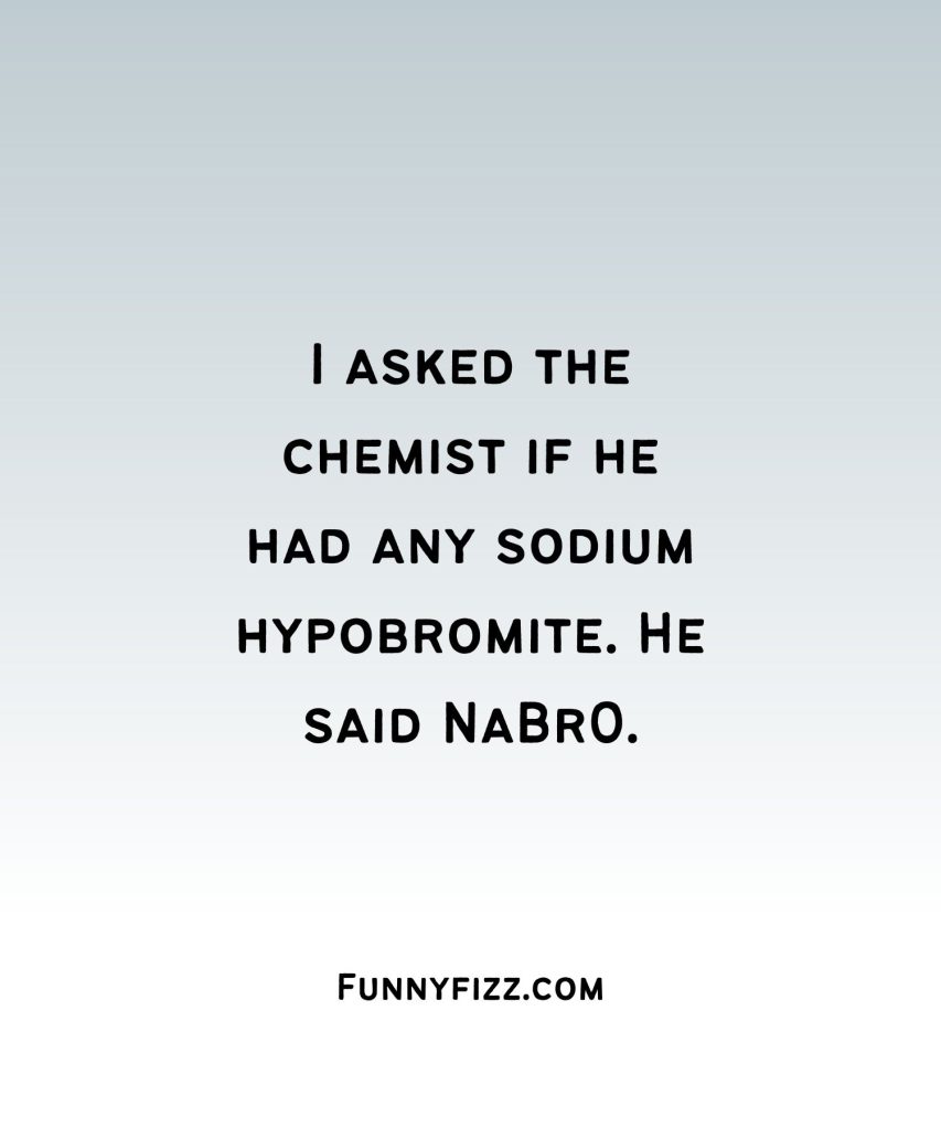 Short Chemistry Puns